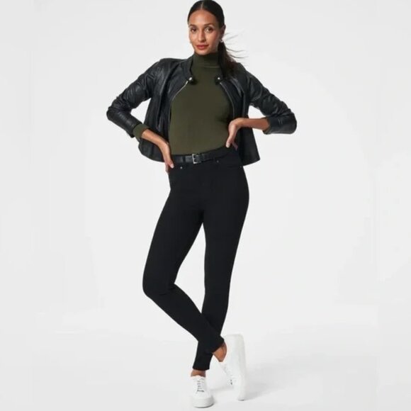 Spanx Denim - Spanx Black Skinny Sculptured Jeans Pull On Size L